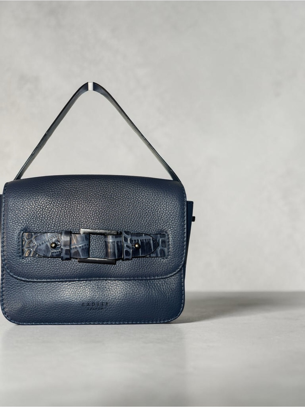 Radley London Blue Leather Crossbody Shoulder Bag w/ Strap
